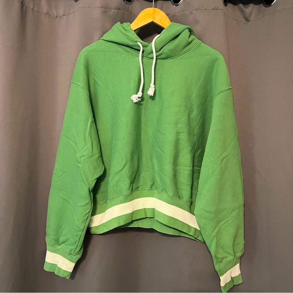 Champion vintage Kelly green reverse weave cotton hoodie sweatshirt